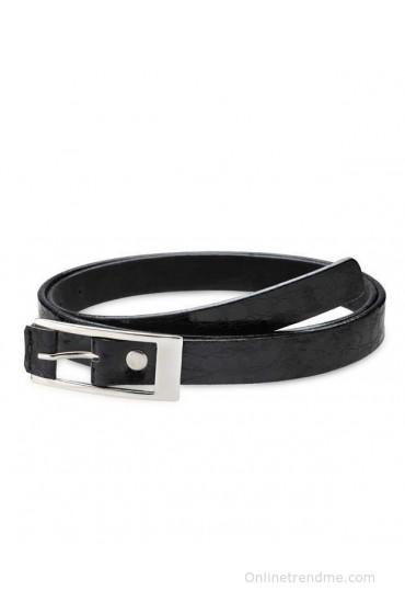 Oleva Black Casual Single Women Belt